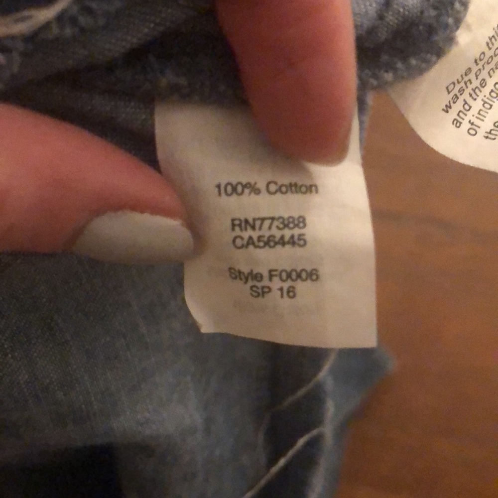 3 for $10 🌺 Madewell Chambray 100% Cotton Short Sleeve Pocket Tee - XXS - Picture 6 of 7